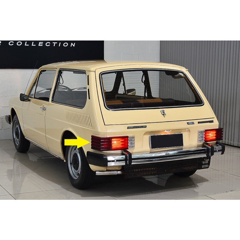 Lente Lateral Lanterna Traseira Brasilia Puma Variant - Par