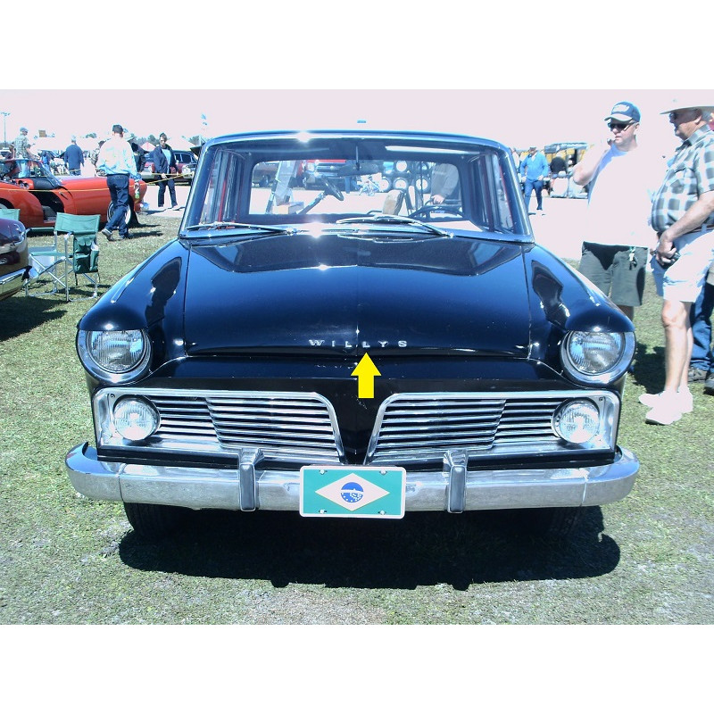 Letra L do Emblema Willys Bico do Capô Aero Willys 1963 a 1971 Original Novo