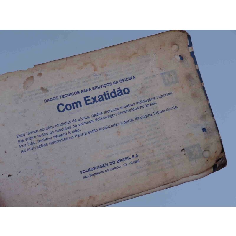 Livreto Manual com Exatidão Volkswagen até 1979 Original Usado