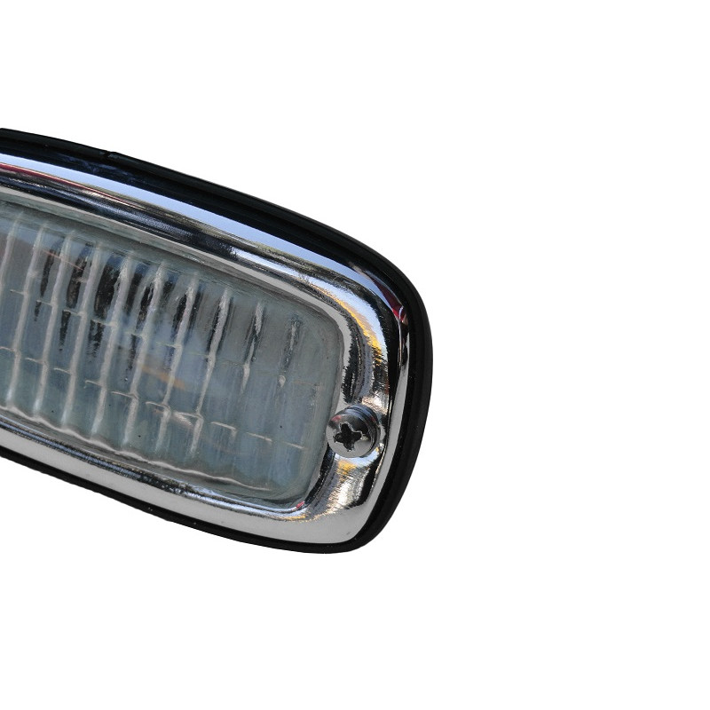 Lanterna Luz Ré Kombi Cromado Lente Cristal Resina Novo