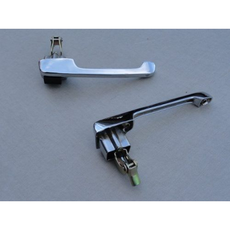 Maçaneta Externa da Porta 93 à 98 Cromada - Par