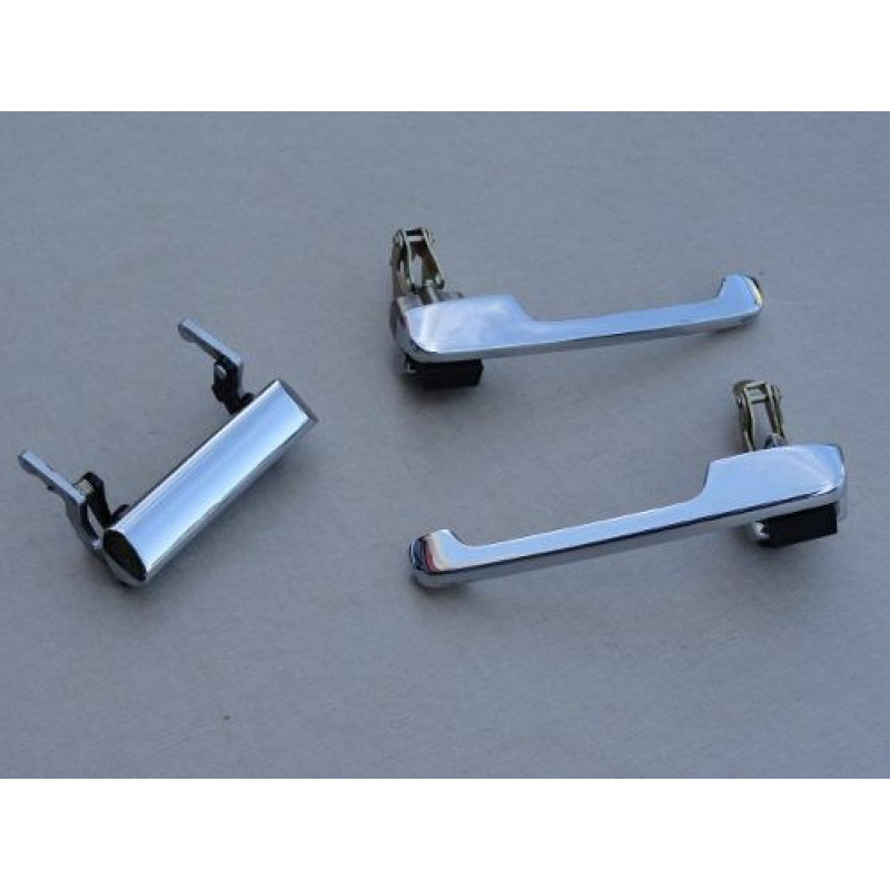 Maçaneta Externa da Porta 93 à 98 Cromada - Par