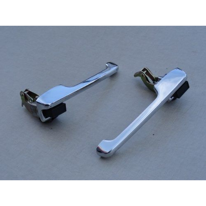 Maçaneta Externa da Porta 93 à 98 Cromada - Par