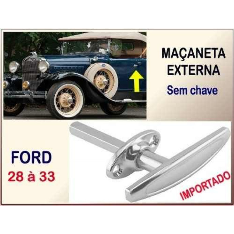 Maçaneta Externa Porta sem Chave 28 à 33 Importado