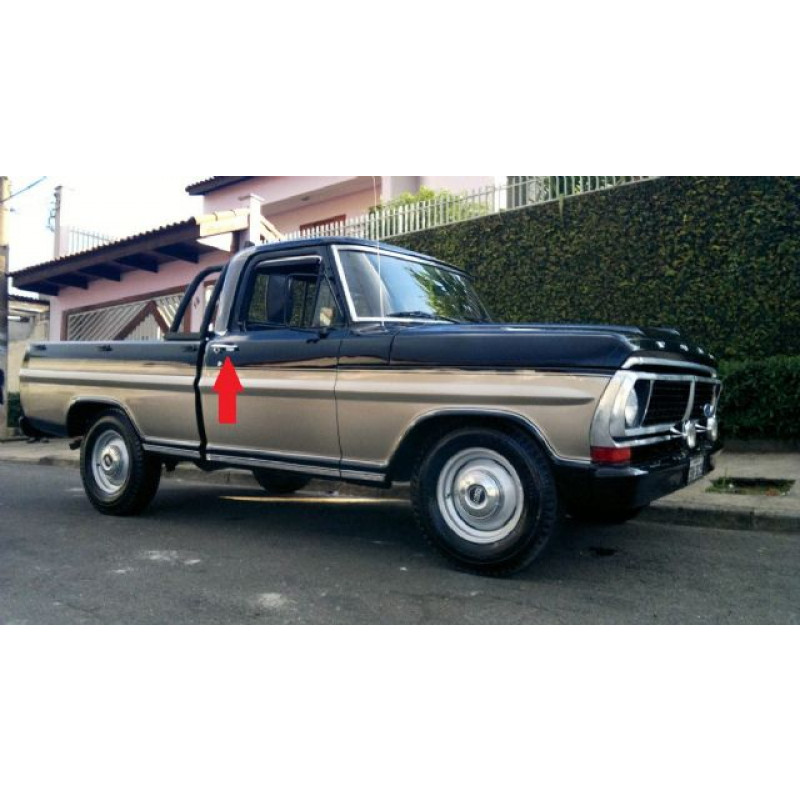 Maçaneta Externa da Porta F-100 F-1000 Esquerda Cromada