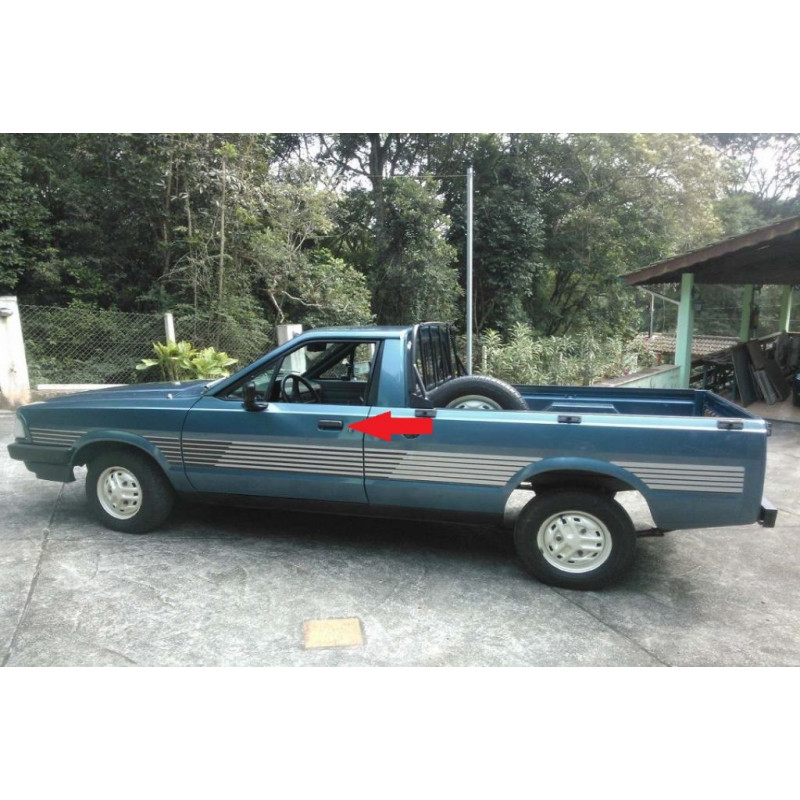 Maçaneta Externa preta Lado Esquerdo Pampa 82 à 97 Nova