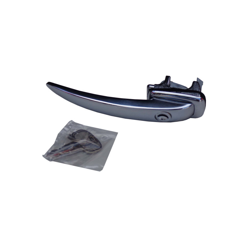 Maçaneta Externa Cromada Kombi Corujinha até 1975 Com Chave