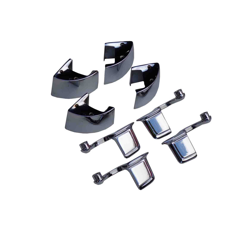 Maçaneta Interna C/ Moldura Bel Air Impala 1959 a 1961 4 Portas Cromado Usado - Jogo