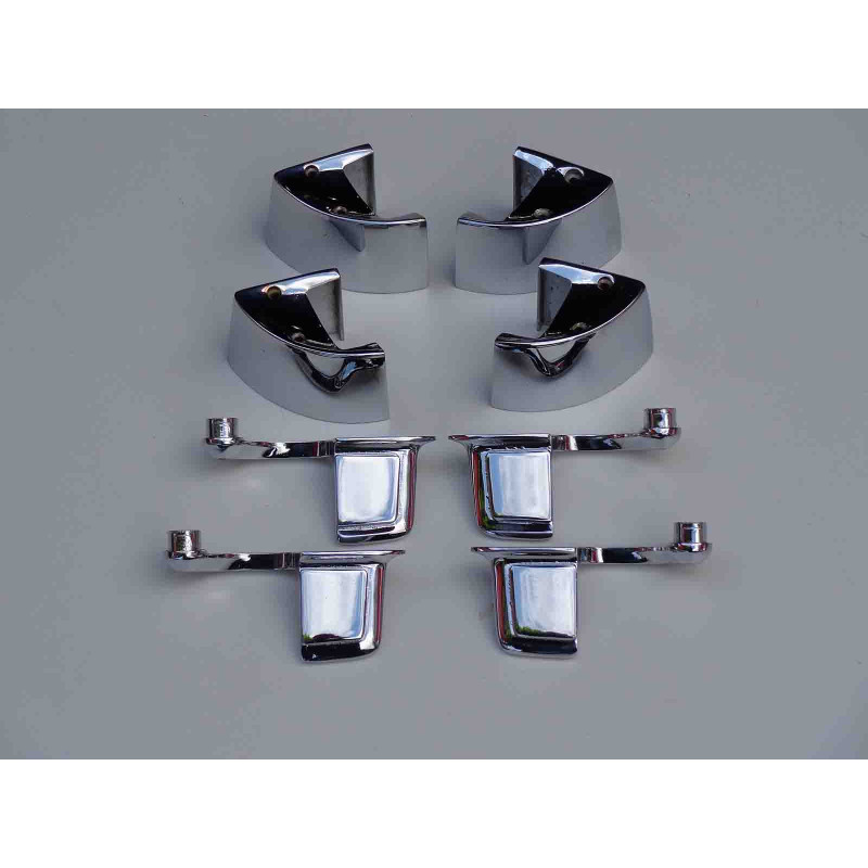 Maçaneta Interna C/ Moldura Bel Air Impala 1959 a 1961 4 Portas Cromado Usado - Jogo