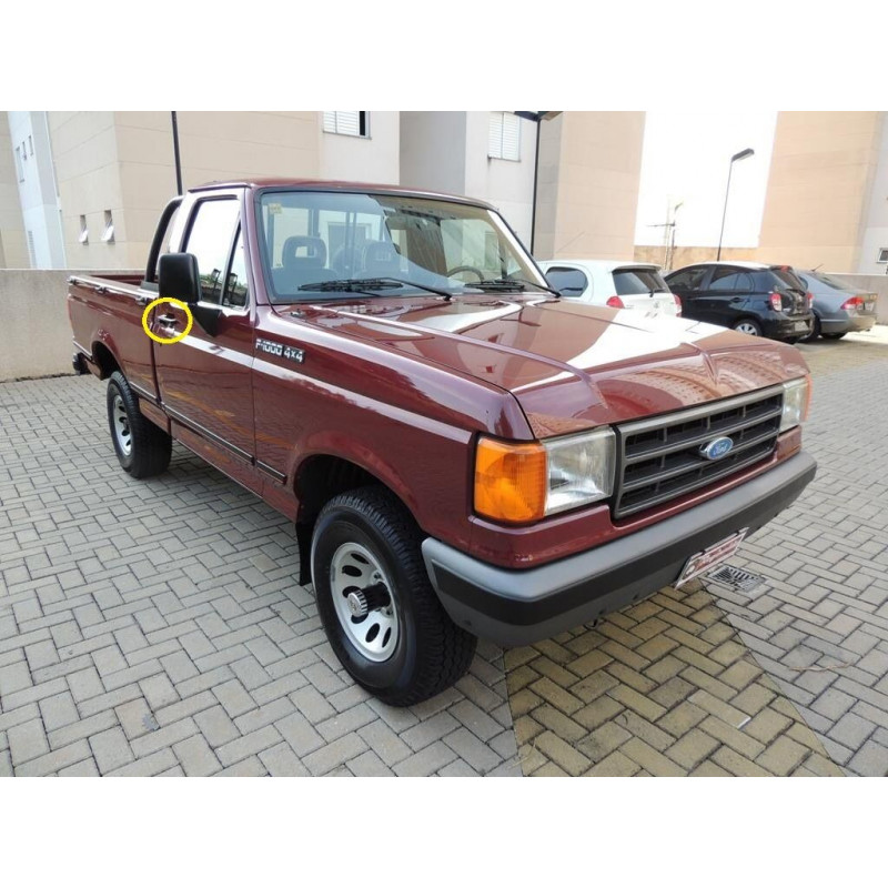 Maçaneta Externa da Porta Direita Sem Chave Preta F-1000 93 à 96