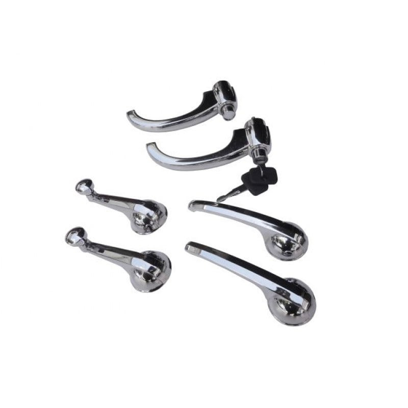 Maçaneta Externa Interna e Manivela Chevrolet Brasil 58 à 63 - Kit S/ Calços