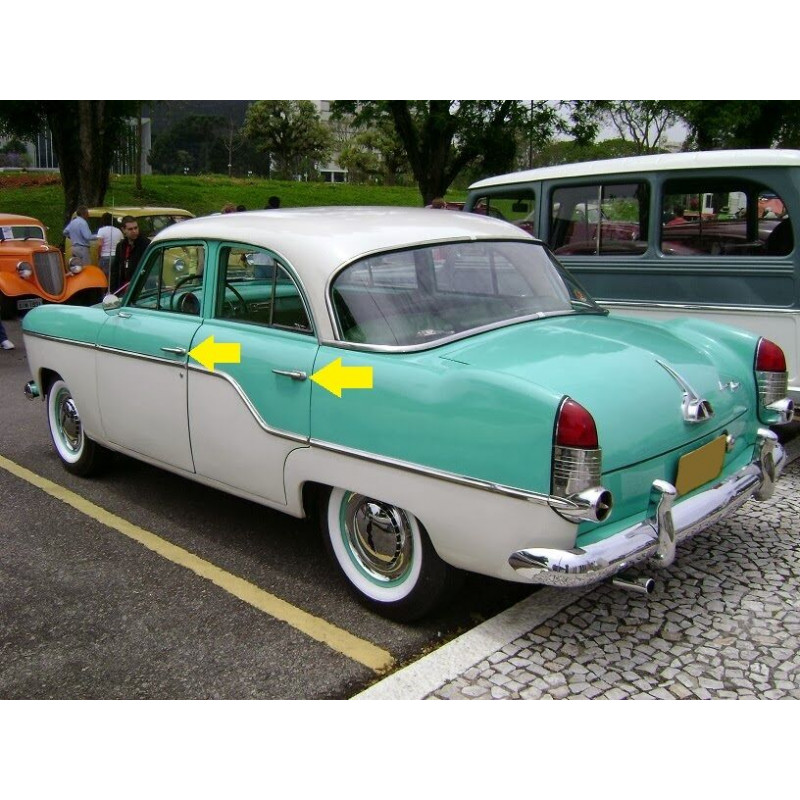 Maçaneta Externa da Porta Aero Willys Dianteira e Traseira Cromada