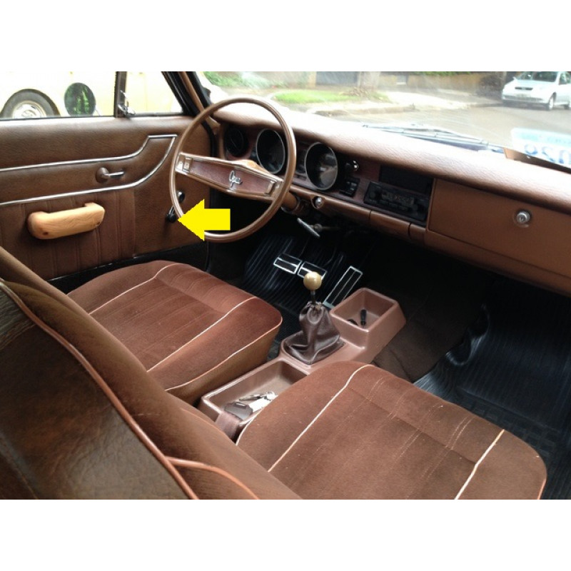 Manivela Maçaneta de Vidro Marrom Opala Caravan Chevette 