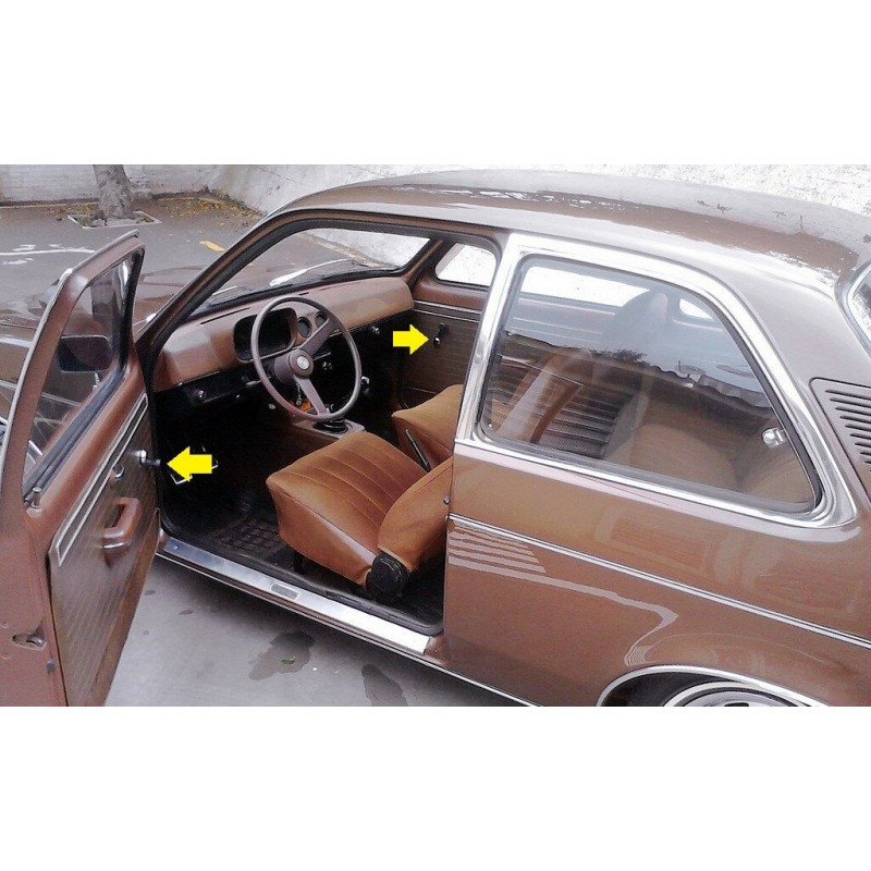 Manivela Maçaneta de Vidro Marrom Opala Caravan Chevette 