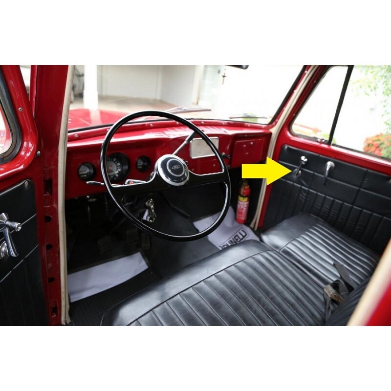 Manivela Vidro Rural F-75 67 em diante Cromada Nova