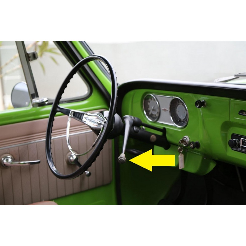 Manopla Câmbio em Cima Coluna C-14 C-10 C-15 Veraneio Preto