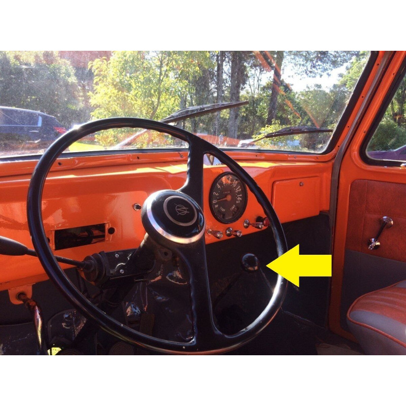 Manopla Câmbio F-75 e Rural 4 Marchas Preta Nova