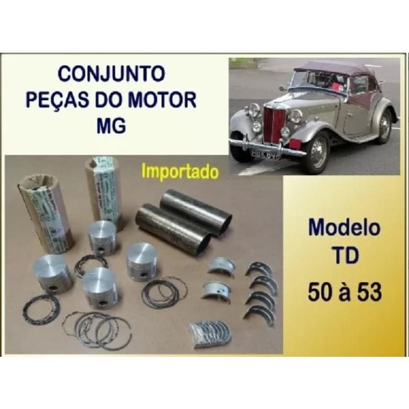 Peças de Motor MG Modelo TD 50 A 53 Standard Importado - Jogo
