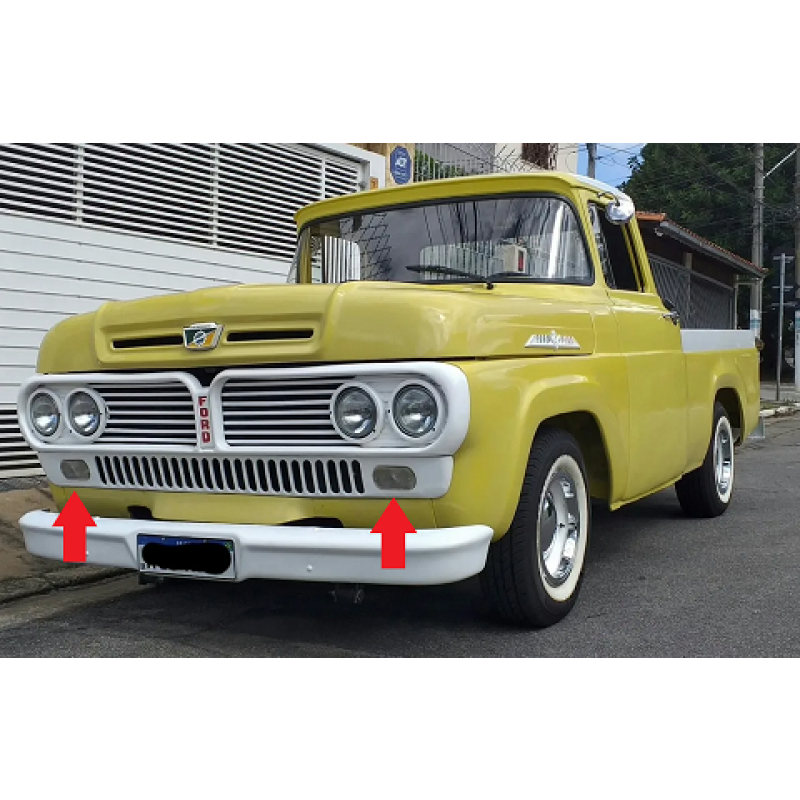 Lente Pisca Dianteiro F-100 F-600 65 À 68 Leão Nova - Amareladas