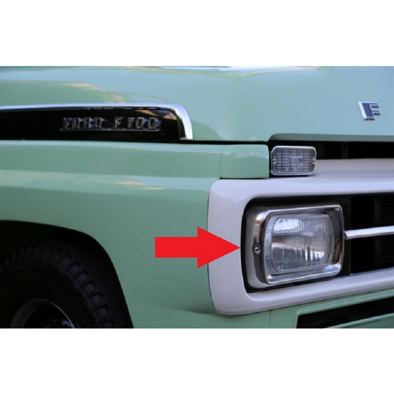 Lente Pisca F-100 F-350 F-600 1969 a 1971 Twin Beam Leão Amarelada - Par