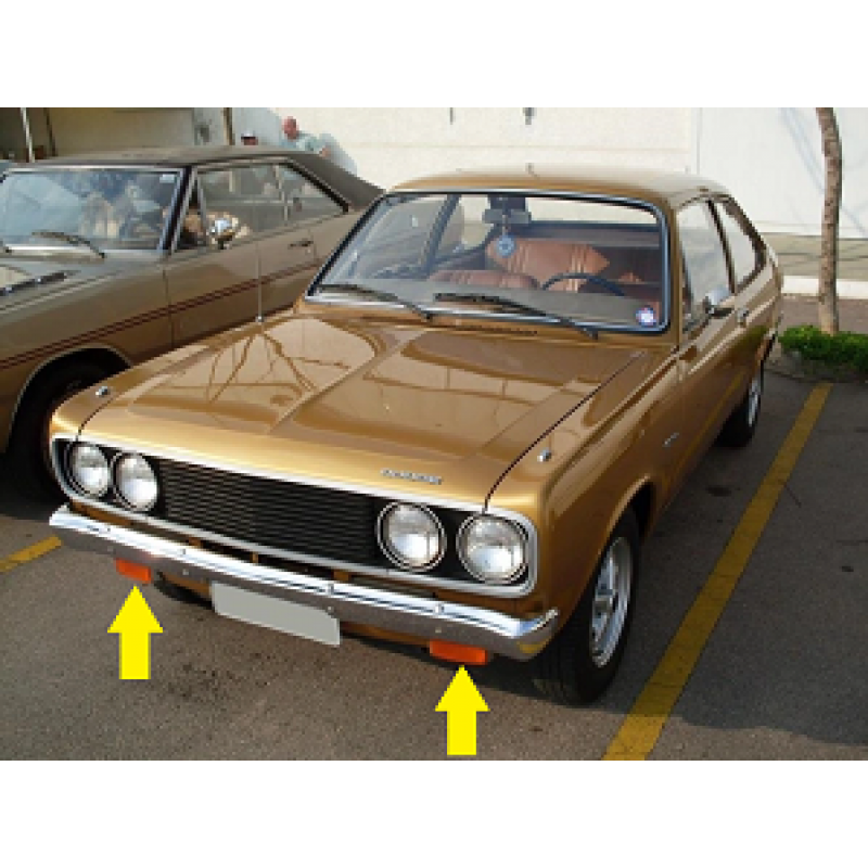 Lente Pisca Dianteiro Dodge 1800 Polara Até 77 Com Furo Leão Par