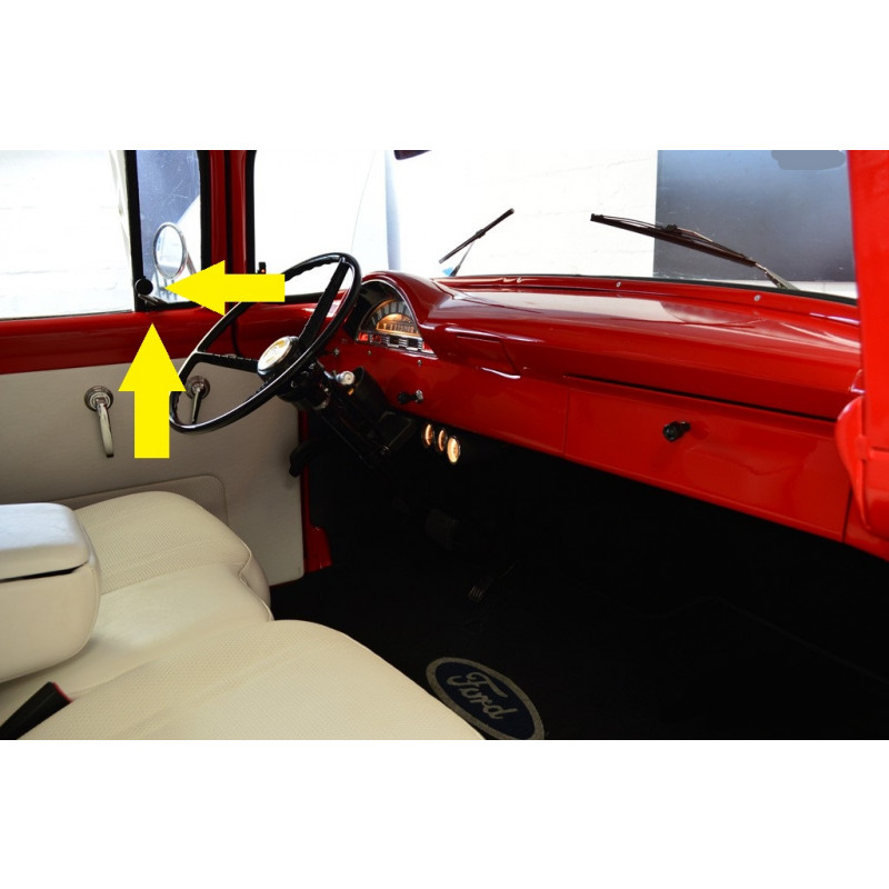 Trinco Quebra Vento Esquerdo F-100 56 à 71 Cromado LIso Novo