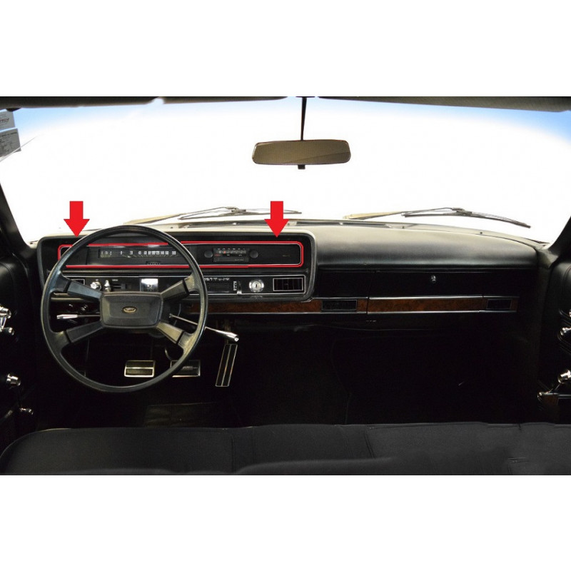 Moldura Externa Velocímetro Rádio Galaxie Landau 76 Diante