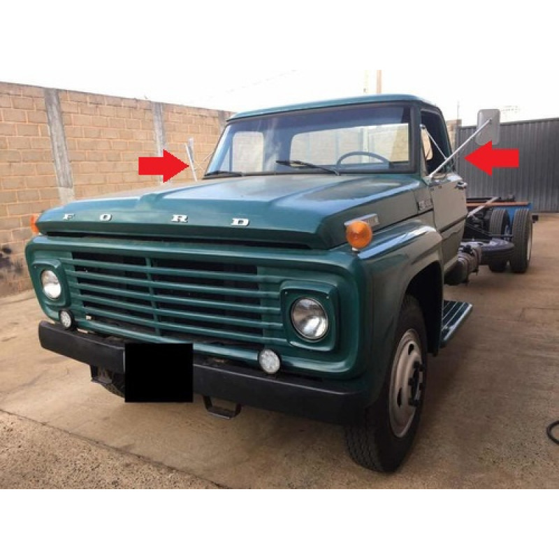 Haste Retrovisor Externo Caminhão F-350 F-4000 72 À 85 Novo - Par