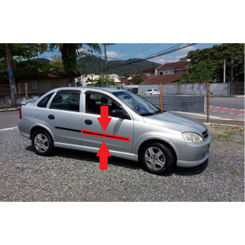 Friso Lateral Porta Dianteira Direita Corsa Após 2002 Original GM