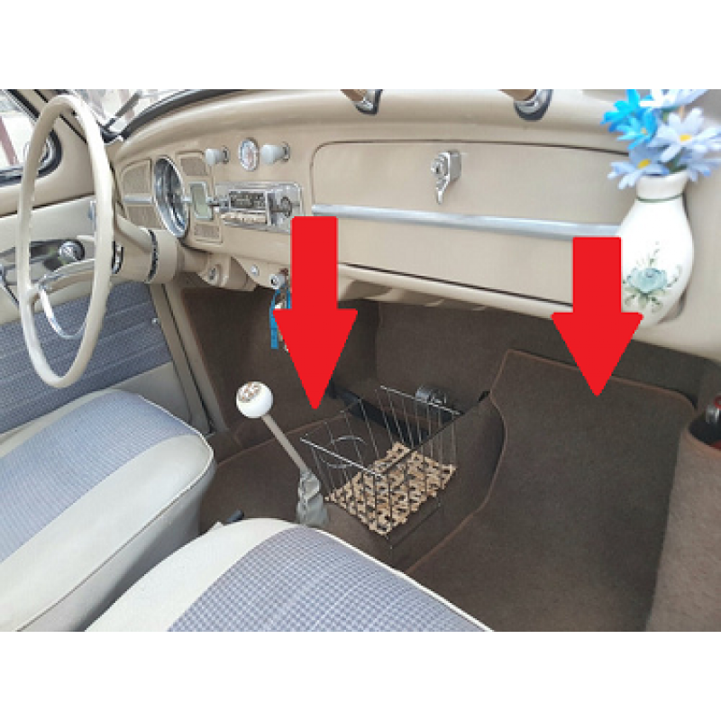 Tapete Borracha Fusca Original Vw Usado C/ Detalhes - Jogo