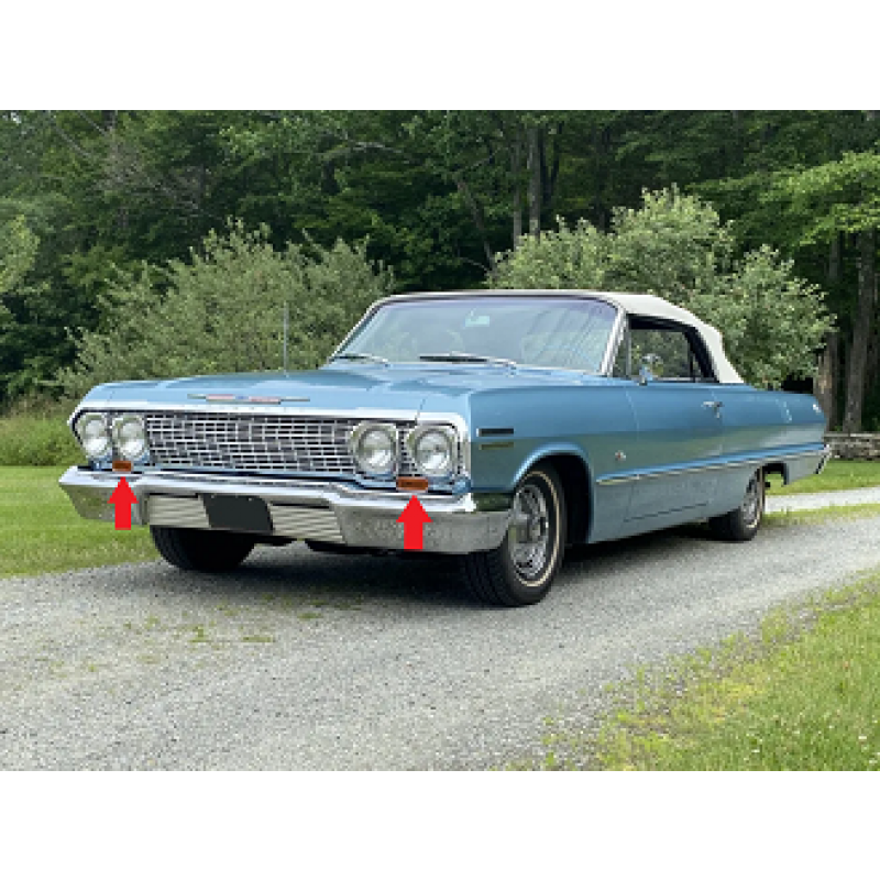 Calço Pisca Dianteiro Impala 63 Novo Importado - Par