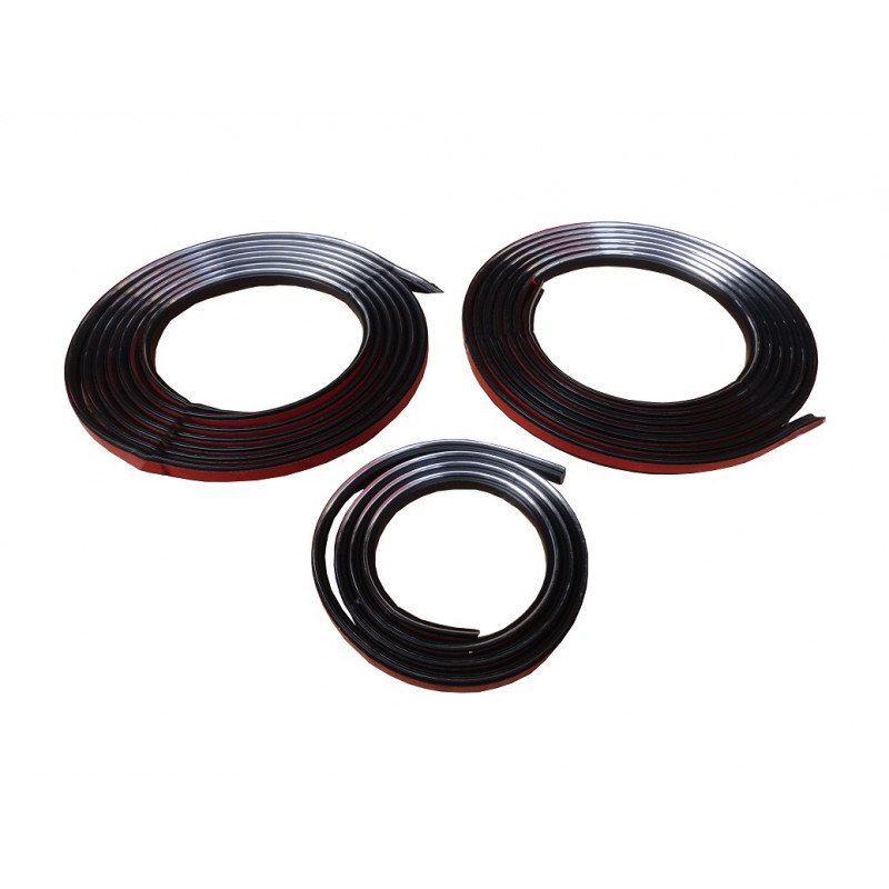 Friso Lateral Dodge Polara Preto E Cromado - Jogo