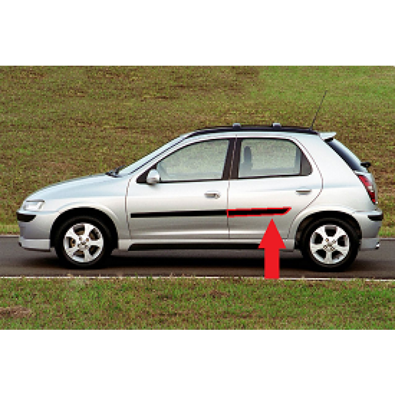 Friso Porta Traseira Esquerda Celta 4 Portas 02 À 06 Original GM