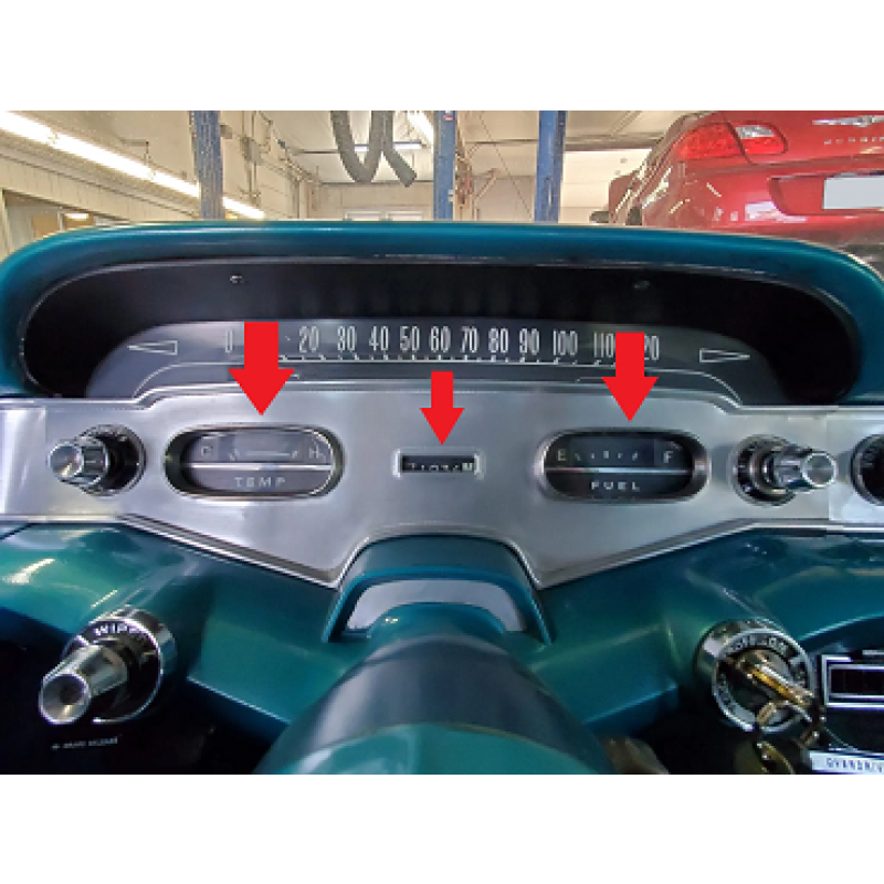 Acrílico Painel Temperatura Combustível Hodômetro Bel Air Impala 1958
