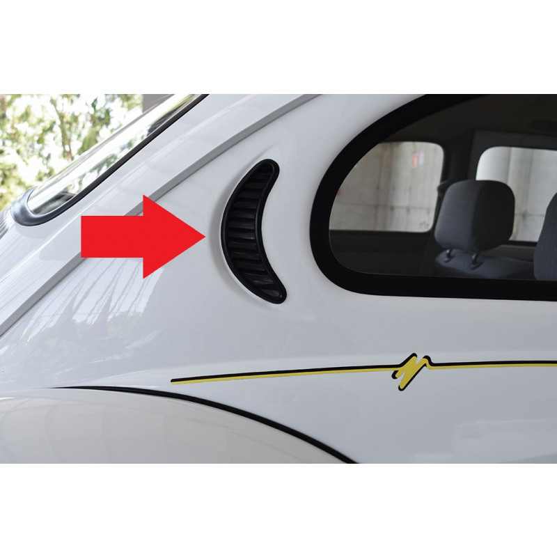 Grade Ar Lateral Meia Lua Sorriso Fusca 74 Diante Original - Par