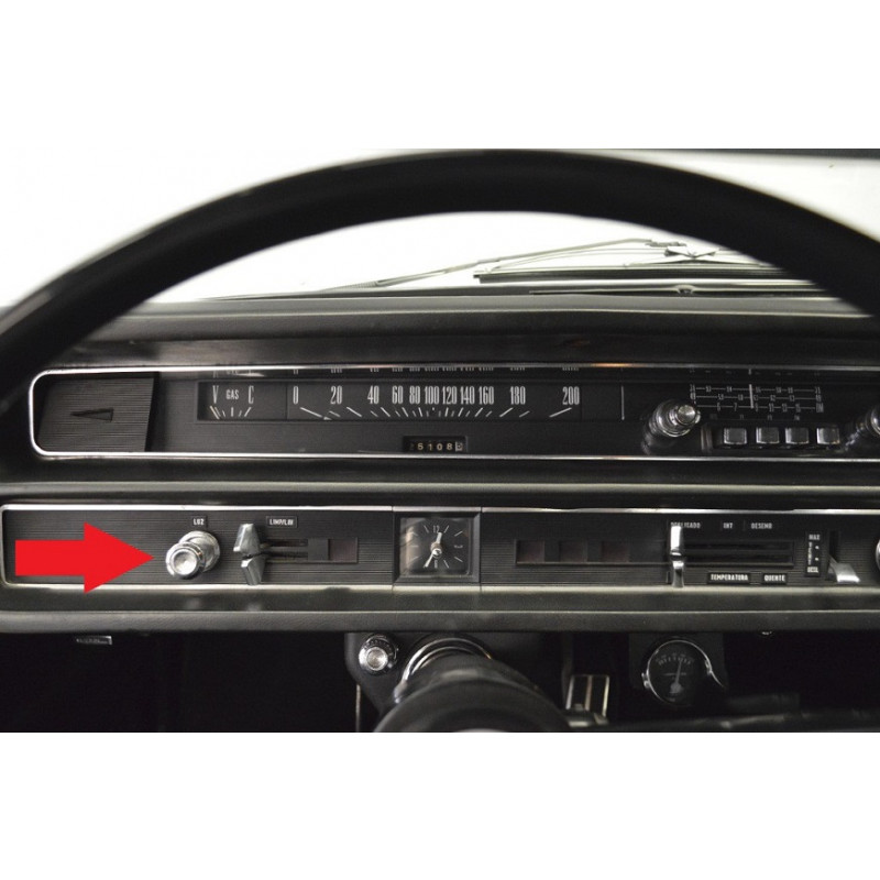 Botão Puxador E Moldura Chave Luz Galaxie Landau 76 Diante