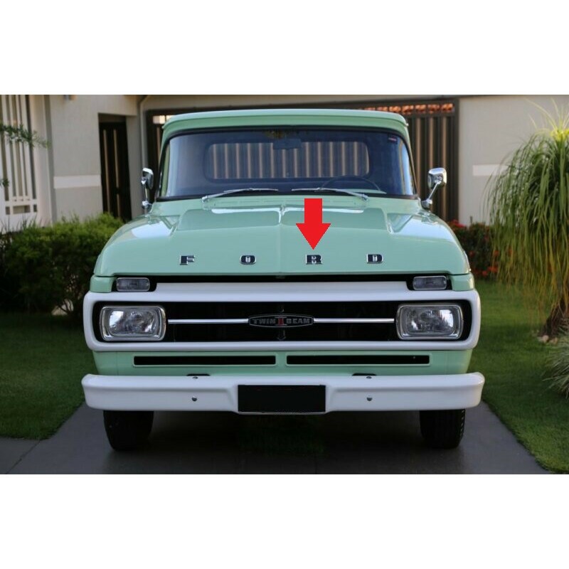 Letra R Do Emblema Capô Ford F-100 F-600 68 À 71 Original Usada