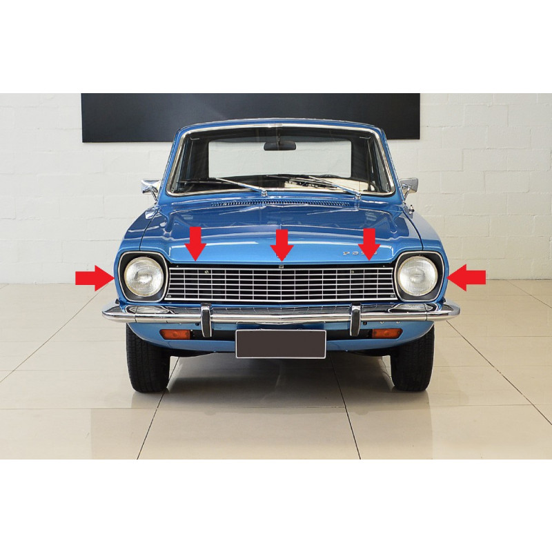 Grade Com Aros Corcel I Belina I 75 À 77 Preta e Prata Nova