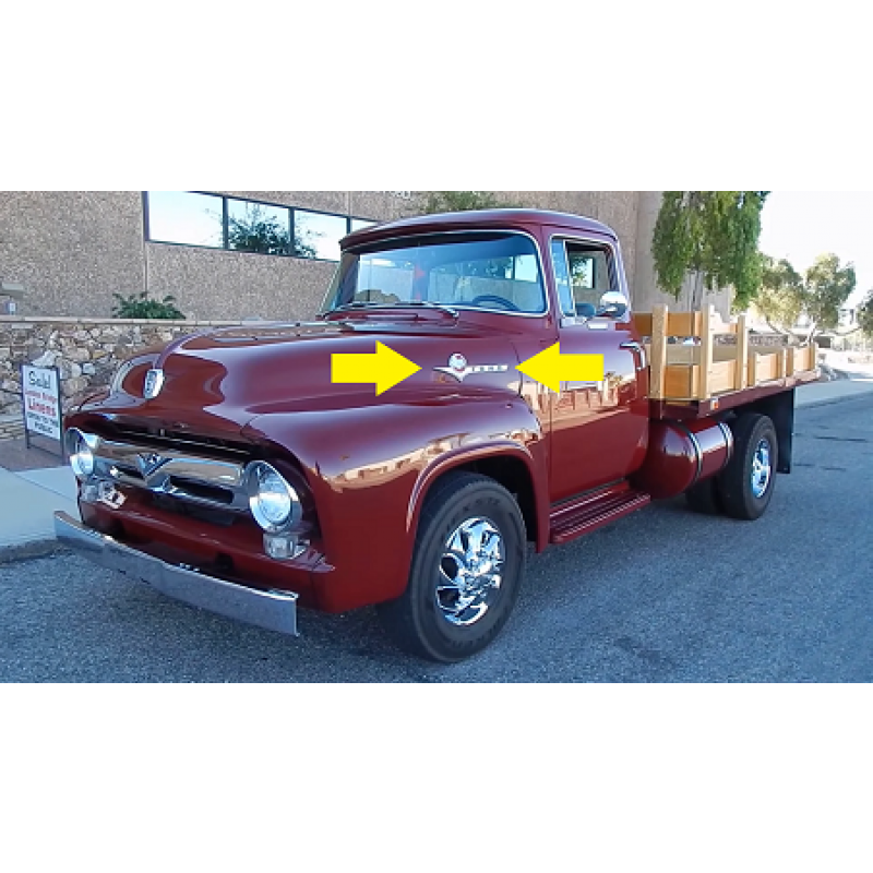 Emblema Lateral Ford F-350 1956 Reprodução Novo - Par