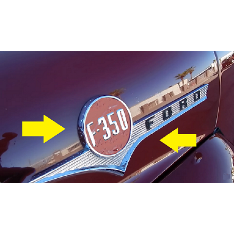 Emblema Lateral Ford F-350 1956 Reprodução Novo - Par