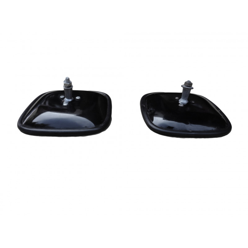 Retrovisor Externo Quadrado 13 Cm Antigo Universal Preto