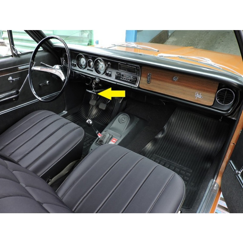 Puxador T Freio De Mão No Painel Opala Caravan Cromado Novo