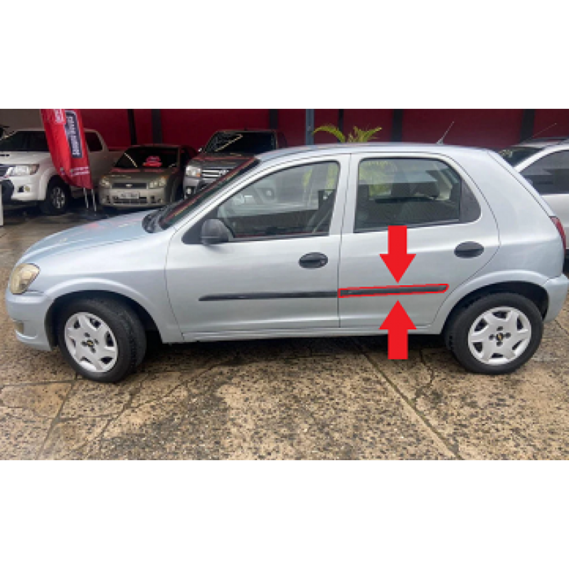 Friso Porta Tras. Esq. Celta 4 Portas 07 À 16 Original Novo