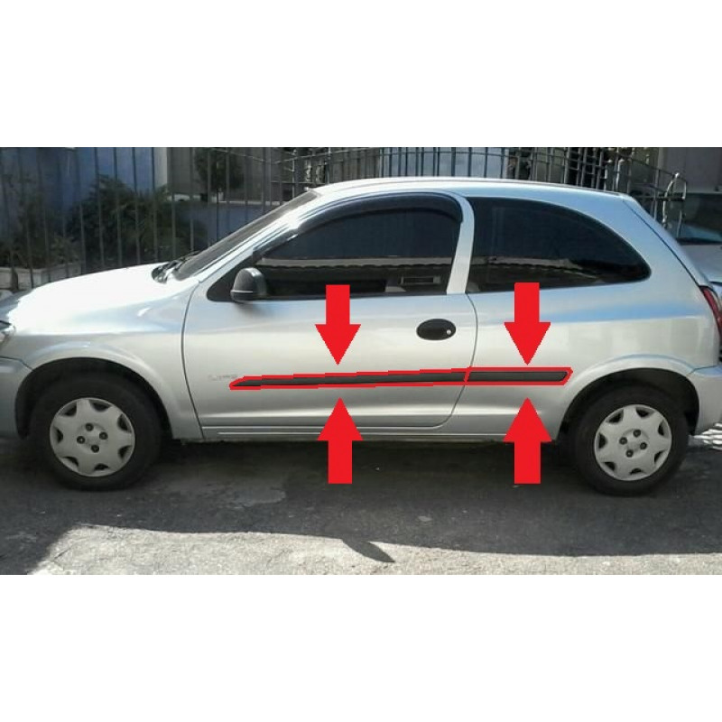 Friso Lateral Celta 2 Portas 07 À 16 Original Gm Novo - Jogo