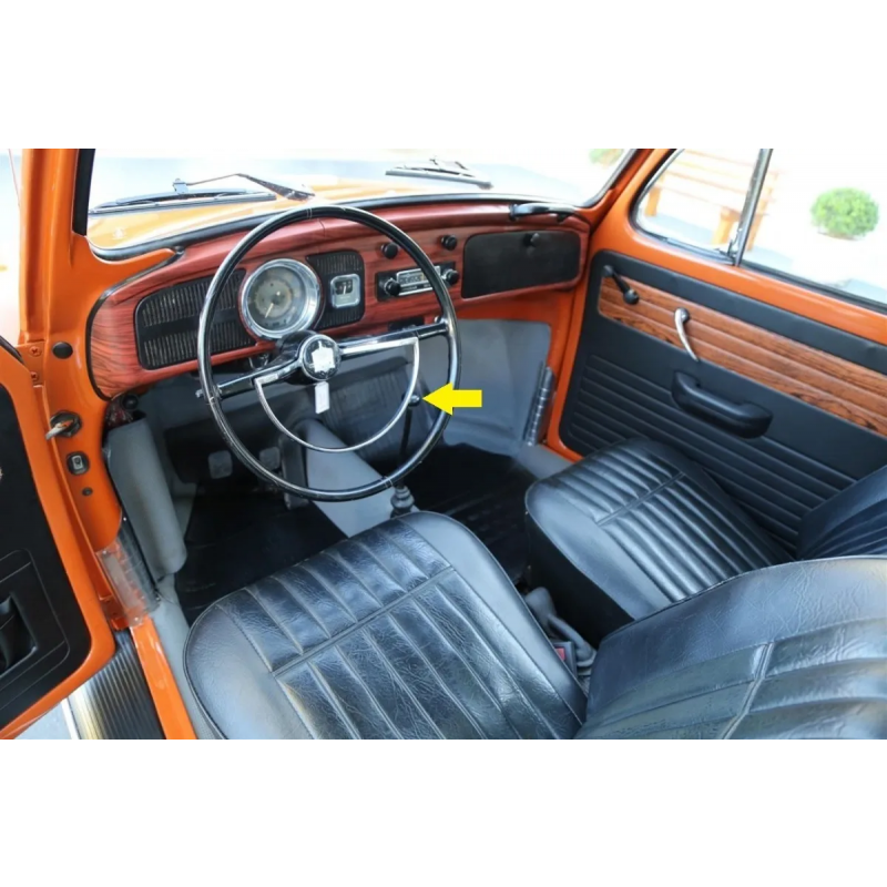 Manopla Bola Alavanca Câmbio Karmann Ghia até 72 Preta Nova