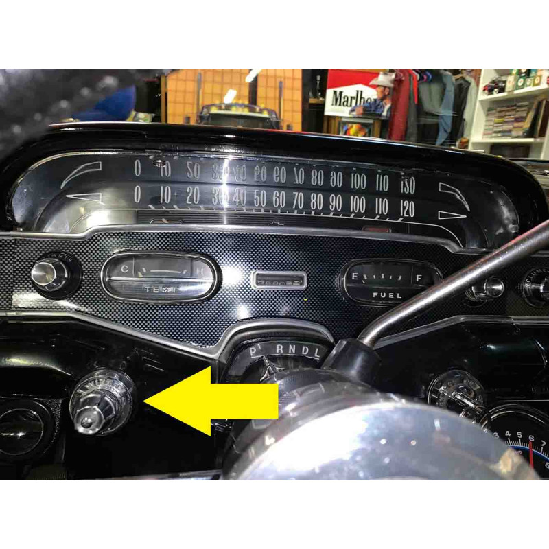 Moldura Botão Limpador Chevrolet Bel Air Impala 1958 Origina Usado