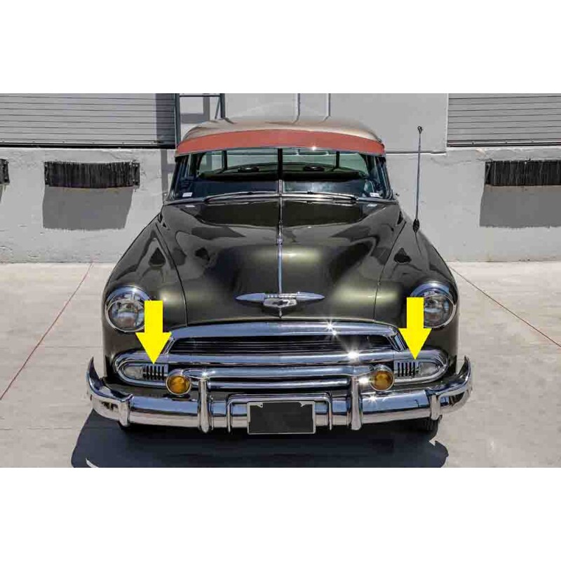 Aro Moldura Pisca Dianteiro Chevrolet 1951 Bel Air Styleline Usado - Par