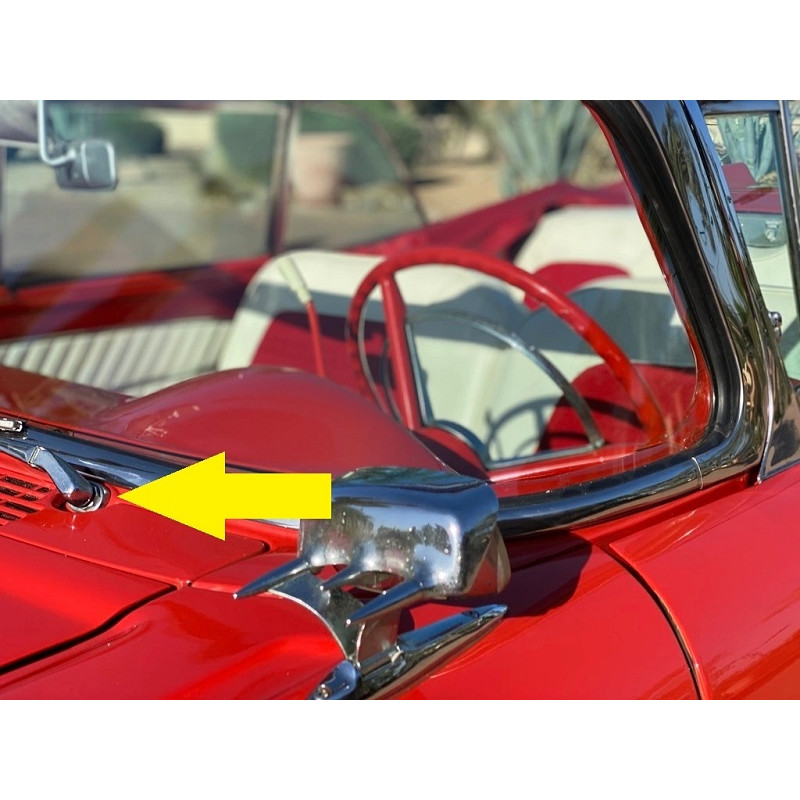 Moldura Braço Limpador Parabrisa Ford Fairlane Galaxie 1958 1959 - Par