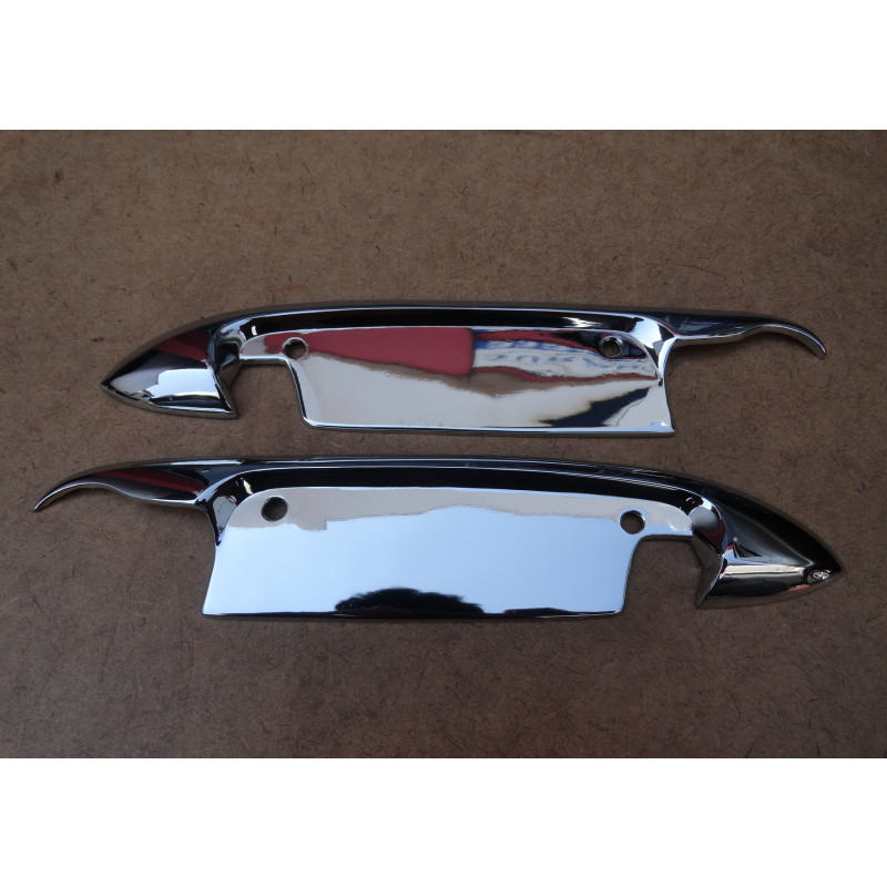 Moldura Maçaneta Externa Boca de Sapo 52 a 53 Cromada - Par