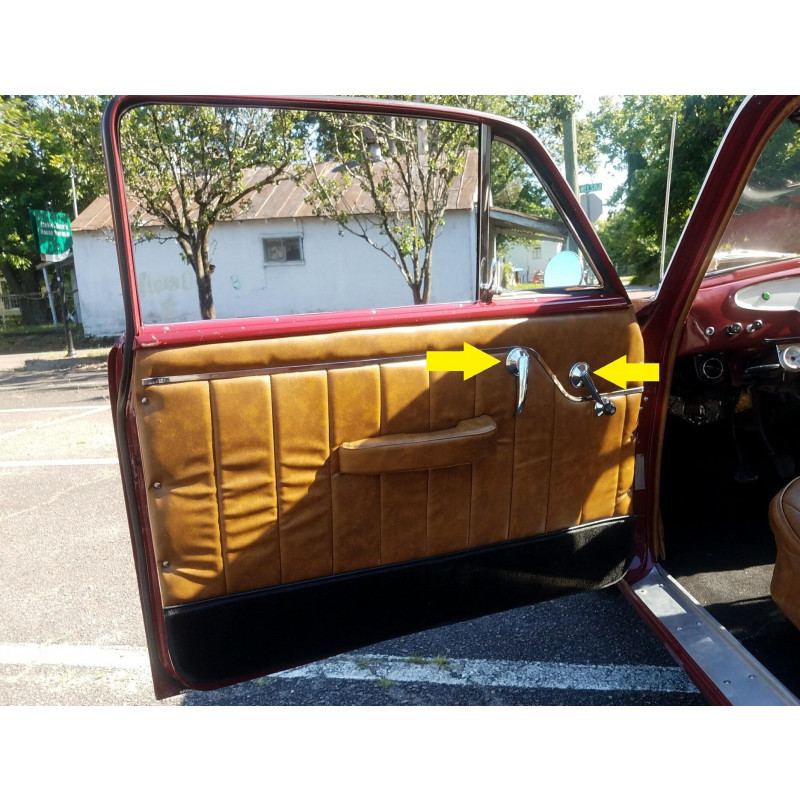 Moldura Maçaneta Manivela Interna Cromada Aero Willys - Par